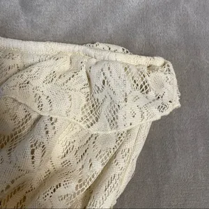 Trixxi‎ white lace strapless dress high low style boho beach ivory small thumbnail 2