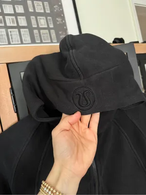 Lululemon Scuba Oversized 1/2 Zip up Hoodie sweatshirt jacket Black half thumbnail 3