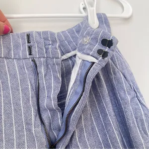 Abercrombie & Fitch Blue White Striped Linen Pants Size XS thumbnail 5
