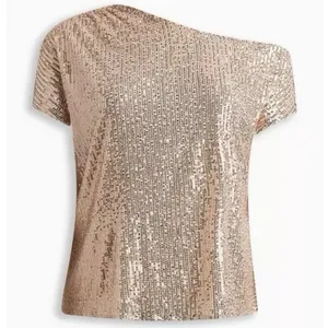 NWT‎ Torrid Gold Sequin Off The Shoulder Short Sleeve Pullover Top Size 6X thumbnail 5