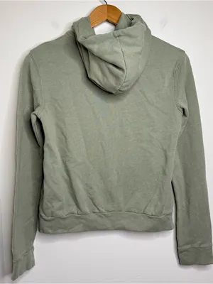 Y2K Hollister Zip Up Hoodie Sweatshirt Size Small Olive Sage Green Soft Comfy thumbnail 4