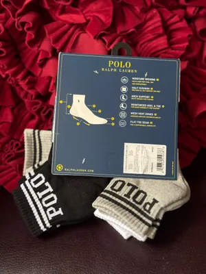 Polo by Ralph Lauren Cushioned White one size performance Athletic Socks unisex thumbnail 2