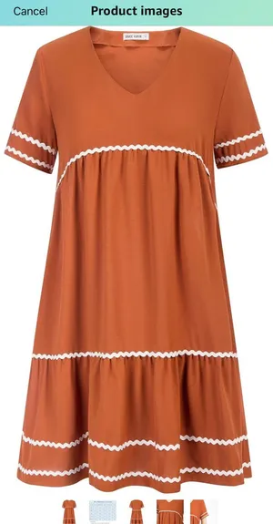 Amazon Brown/Orange Dress thumbnail 1