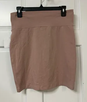 Charlotte Russe Mauve Fold-Over Waist Mini Skirt thumbnail 1
