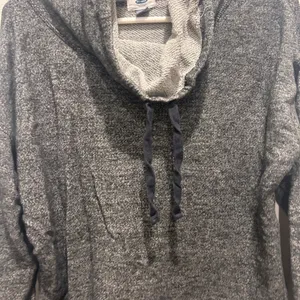 Old Navy Womens Large Gray Marled Cowl Neck‎ Pullover Sweatshirt Long Sleeve L thumbnail 2