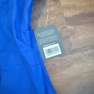 NWT Jaanuu Royal Blue Tulip Half Zip Scrub Top J96048-RYLC-XS XS thumbnail 4