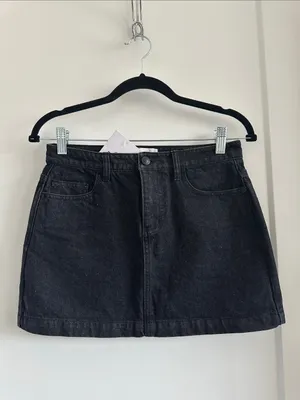 Princess Polly Nickei Denim Mini Skirt Black thumbnail 2