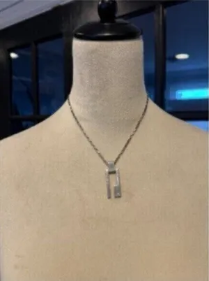 GUCCI G Necklace Sterling Silver 925 Made in Italy thumbnail 1
