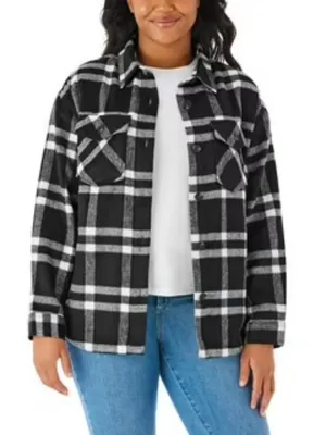Member's Mark‎ Women's Shacket Sz M Button Down Chest Pocket thumbnail 1