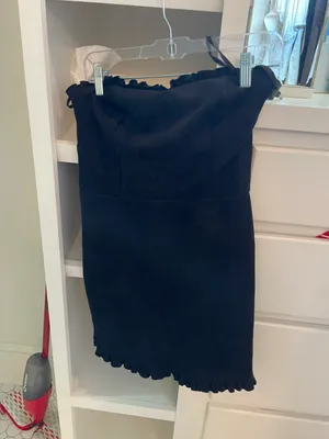 She + Sky Suede Black Dress thumbnail 7