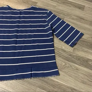 ❤️Zara Trafaluc Blue White Stripe Shirt; Medium Women’s thumbnail 8