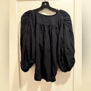 Peral & Pup Black Wrap Blouse Size‎ S/M thumbnail 2
