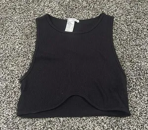 ZARA Black  cropped top thumbnail 2