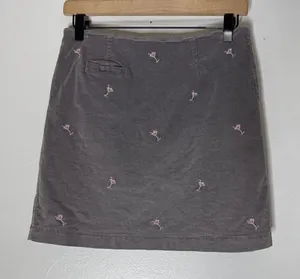 Golftini Gray Corduroy Vegas Skort Gray‎ With Martini Print Size 2 thumbnail 1