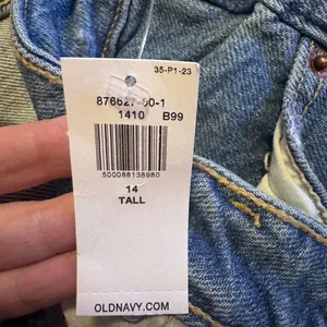Old Navy OG Loose Jeans 14 Tall High Rise NWT Distressed Straight 34.5 Inseam thumbnail 5