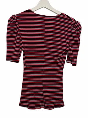 Reformation Striped V-Neck Top thumbnail 3