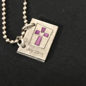 Jeremiah 29:11 Book Necklace Silver thumbnail 1