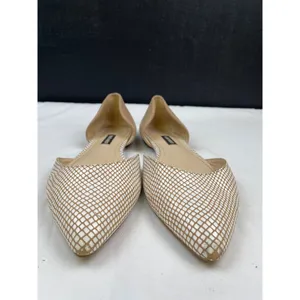 Nine West Women's Starship Leather Tan Point Toe Flats/Shoes Size 7.5 SKU 4044 thumbnail 2