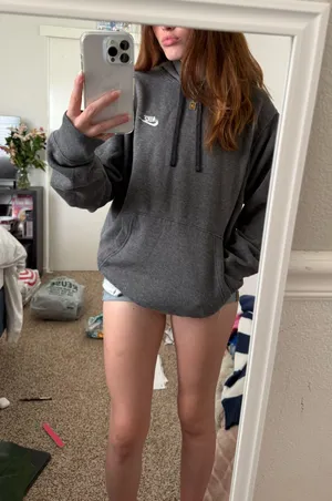 Gray Nike Hoodie thumbnail 1