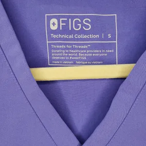 FIGS Catarina Scrub Top Wisteria Purple Women's Small Medical Uniform thumbnail 3
