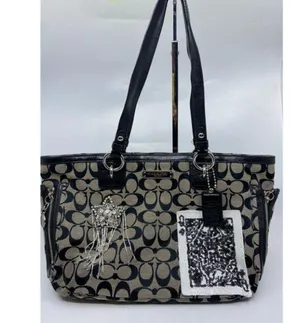 Coach Black Tote Bag Customized W/ embellishments thumbnail 2