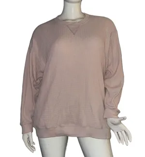 Aerie Waffle Knit Oversized Pullover Top thumbnail 1