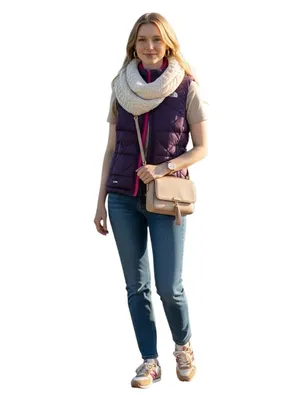 The North Face 550 Down Puffer Vest Women’s Small Plum Pink Hiking Outdoor EUC thumbnail 2