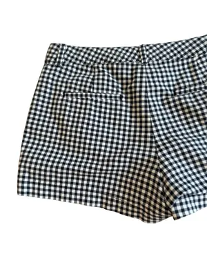 GAP Women’s Black White Gingham Shorts Size 12 thumbnail 2