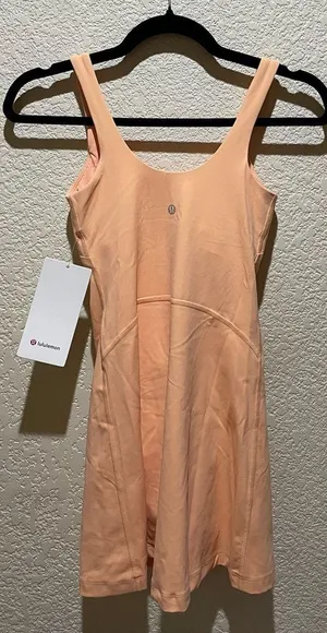 NEW Lululemon Align Dress Peach Bellini Built in Shorts Butterly Soft Size 2 thumbnail 8