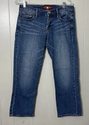 Lucky Brand Sweet Crop Jeans Size 4/27 Blue Stretch Denim Cropped Mid Rise Women thumbnail 1