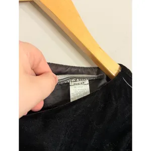 Jessica Howard Vintage Black Velvet Puff Sleeve Soutache‎ Cocktail Dress Size 14 thumbnail 5