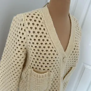 English Factory Cream Open Knit Cardigan thumbnail 3