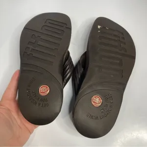 Fitflop brown sandals flip flops size‎ 10 thumbnail 4