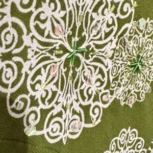 Robbie Bee Vintage Green Medallion Cowl Neck Handkerchief Dress Size 6 Fairycore thumbnail 8