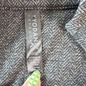 Kyodan Outdoor Womens Herringbone Quarter Zip Pullover Grey Large NWT Gray thumbnail 3