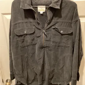 Aerie Black Corduroy Shirt thumbnail 1