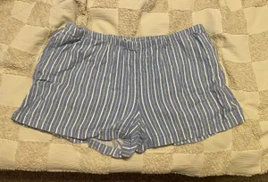 A New Day Blue and White Striped Shorts thumbnail 1