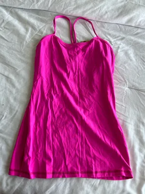 Lululemon Hot Pink Workout Racerback Tank thumbnail 1