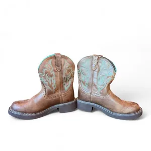 Justin Gypsy Women’s Western Cowboy Boots Brown Turquoise Leather Size 7.5 B thumbnail 7