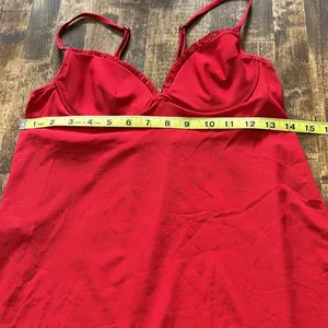 LEONISA Sexy Red Stretch Chemise Nightie Lingerie Size Medium‎ thumbnail 9