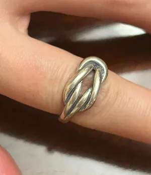 ring band sterling silver 925 beautiful unique lot a92 size 7 thumbnail 2
