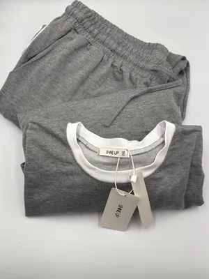 Shine Up Women’s 2XL Gray 2 Pc Lounge Set Pullover Jogger Tracksuit NWT thumbnail 6