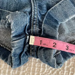 AMERICAN APPAREL Jeans Denim High Rise Cotton Shorts Cuffed Hem Size 24 *Altered thumbnail 8