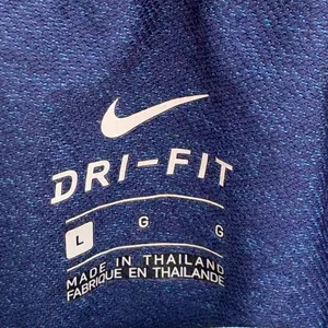 Nike Women's Heathered Blue Pull on Drawstring Dry-Fit Active Shorts thumbnail 5
