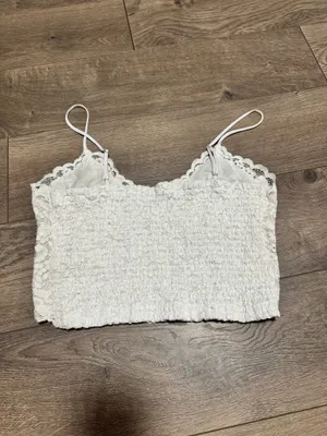 Lace Express Top Crop White Medium thumbnail 3