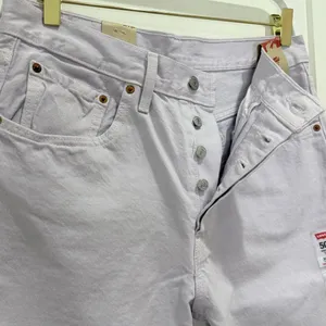 NWT Levi’s 501 Cropped Jeans 30x26 Light Purple Straight Leg Pastel Festival thumbnail 6