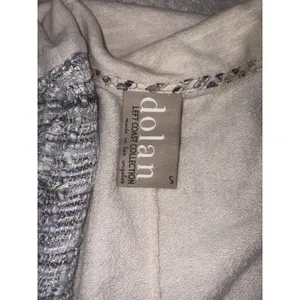 Dolan Anthropologie Mixed Tweed Open Front Cardigan Jacket Raw Edge Fringe S thumbnail 4