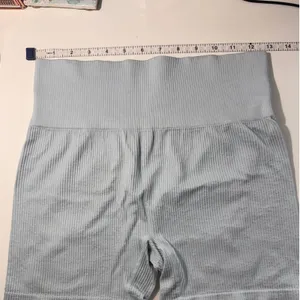 Colsie Light Blue Ribbed Seamless Lounge Shorts High Waisted Womens Large‎ thumbnail 3