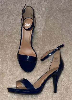 Elegant Navy High Heel Sandals thumbnail 1