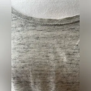 ATHLETA Shiva Linen Metallic Shimmer Long Sleeve Top in Gray Heather Size XS thumbnail 8